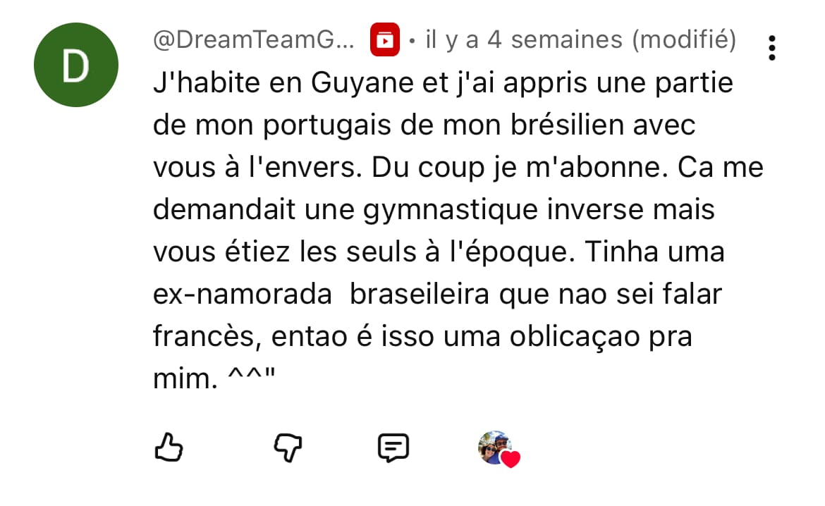 témoigange Youtube portugais brésilien 14