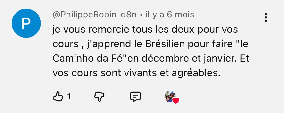 témoigange Youtube portugais brésilien 2