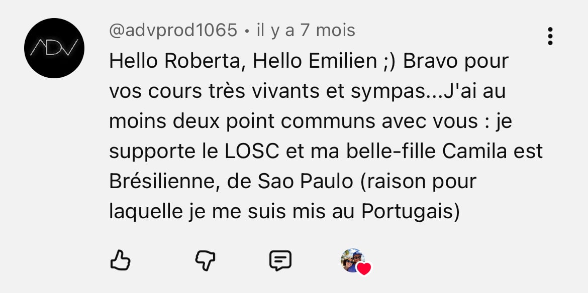 témoigange Youtube portugais brésilien 6